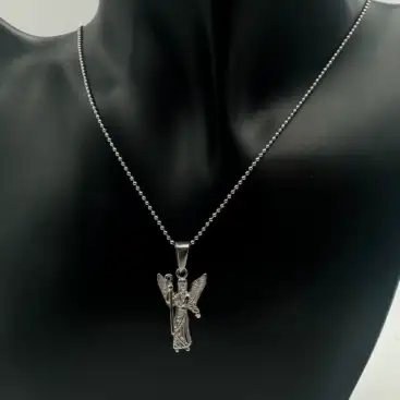 Colgante San Rafael Acero Plateado