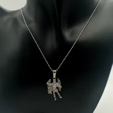 Colgante San Miguel Acero Plateado