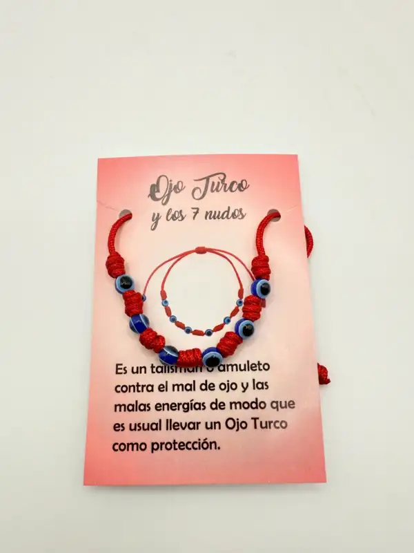 Pulsera 7 nudos y Ojos Turcos
