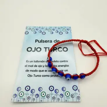 Pulsera Roja Y Ojos Turcos Juntos