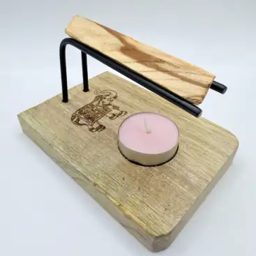 Porta Palo Santo Con Elefante