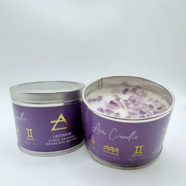Vela Aromatica De Lavanda Con Amatista