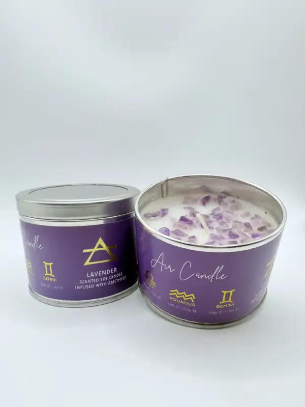 Vela Aromatica De Lavanda Con Amatista
