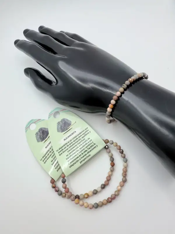 Pulsera Mineral Alejandrita Facetada 4mm
