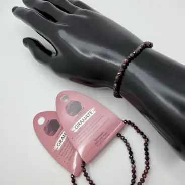 Pulsera Granate 4mm Facetada