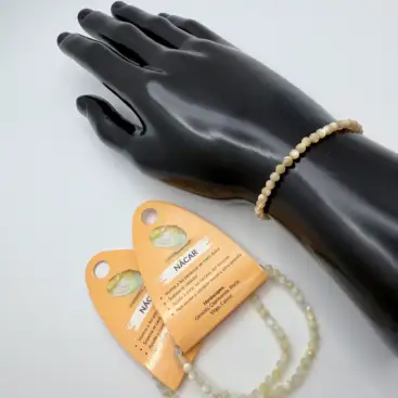 Pulsera Nacar Facetada 4mm