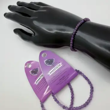 Pulsera Amatista 4mm Facetada
