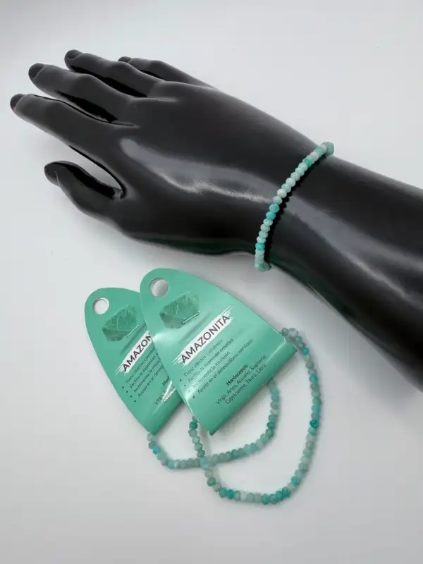 Pulsera Amazonita 4mm Facetada