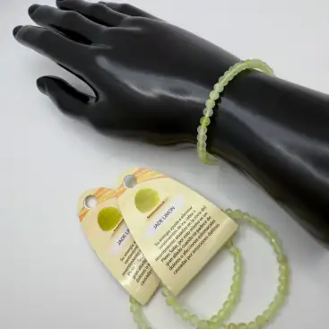 Pulsera Jade Limón 4mm Facetada