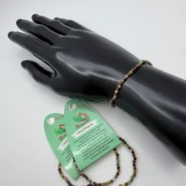 Pulsera Crisoprasa 4mm Facetada