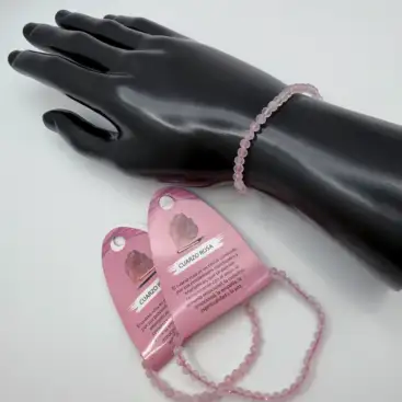 Pulsera Cuarzo Rosa 4mm Facetada