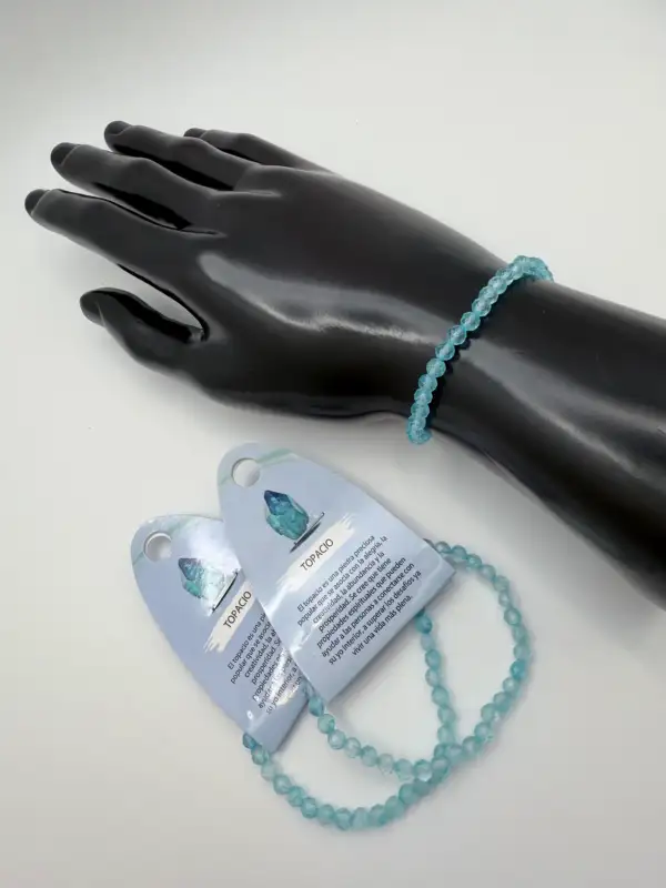 Pulsera Topacio Facetada 4mm