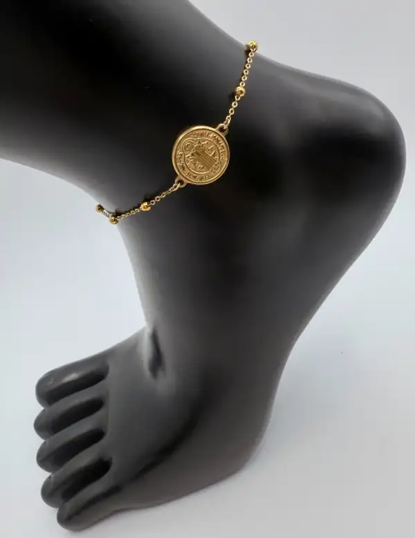 Tobillera San Benito Acero Dorado