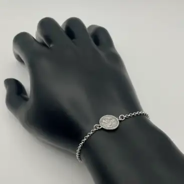 Pulsera Medalla San Judas Tadeo Plata De Ley