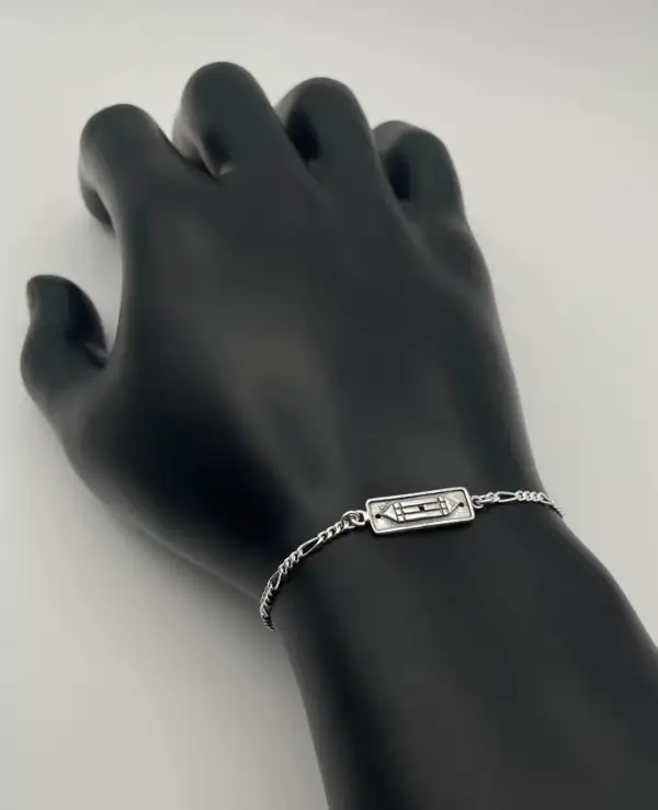 Pulsera Atlante Cadena Eslabones Plata De Ley