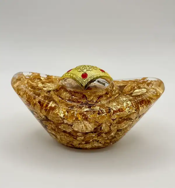 Figura Feng Shui lingote de Dinero en Cristal