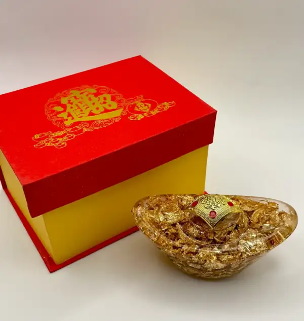 Figura Feng Shui lingote de Dinero en Cristal - Imagen 2