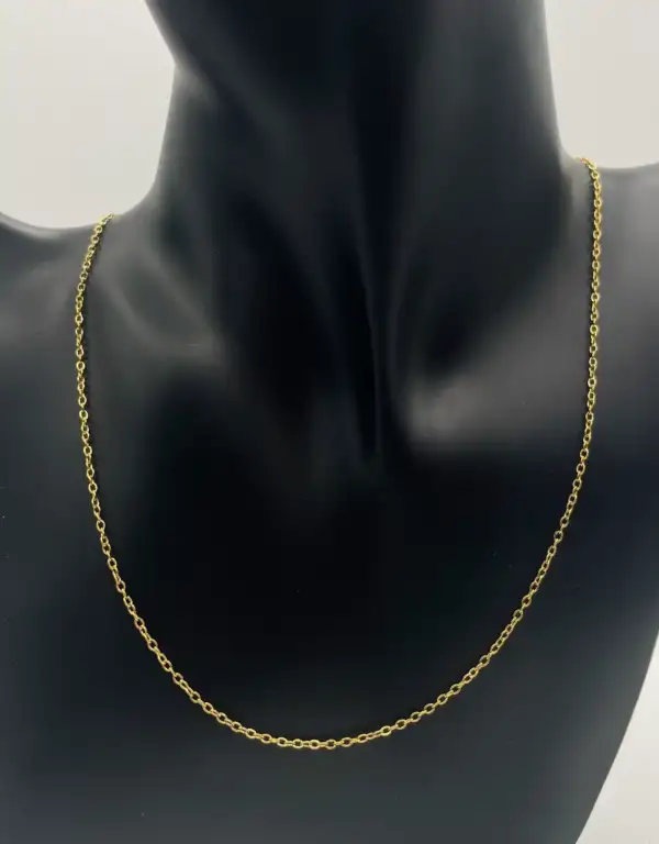 Cadena De Acero Dorado