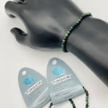 Pulsera Turquesa Africana 4 mm