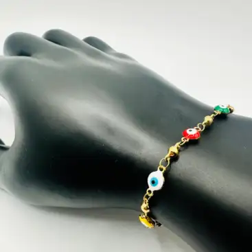 Pulsera Ojos Turcos Colores Acero