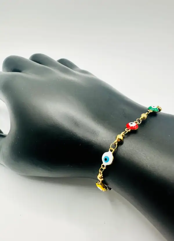 Pulsera Ojos Turcos Colores Acero