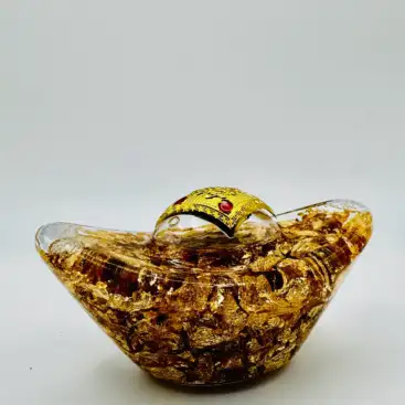 Figura Feng Shui lingote de Dinero en Cristal