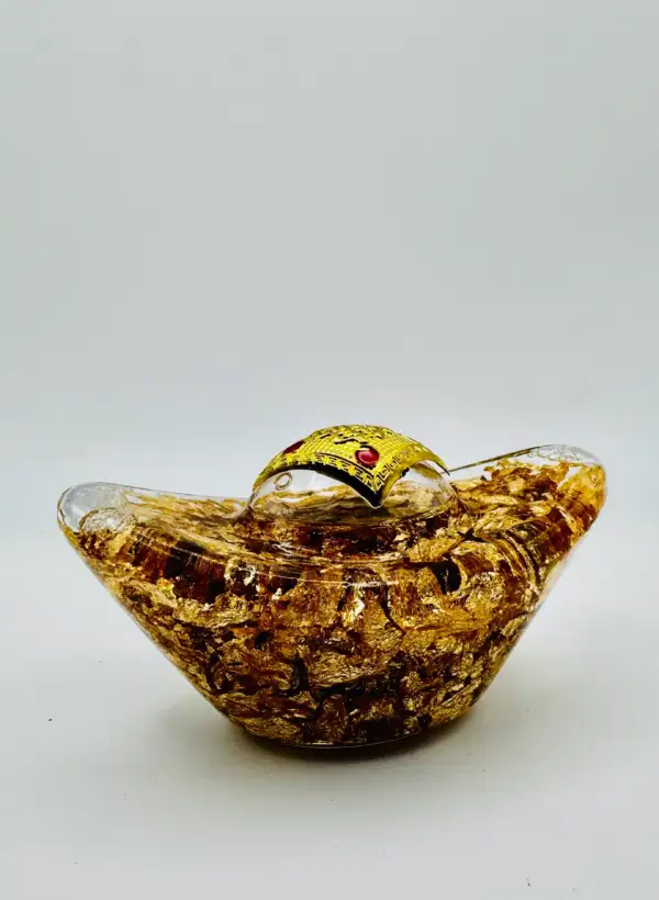 Figura Feng Shui lingote de Dinero en Cristal