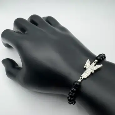 Pulsera Arcangel Jofiel y Turmalina Plata de Ley