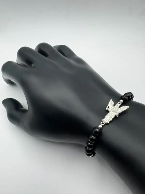 Pulsera Arcangel Jofiel y Turmalina Plata de Ley