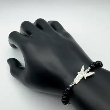 Pulsera Arcangel Uriel y Turmalina Plata de Ley