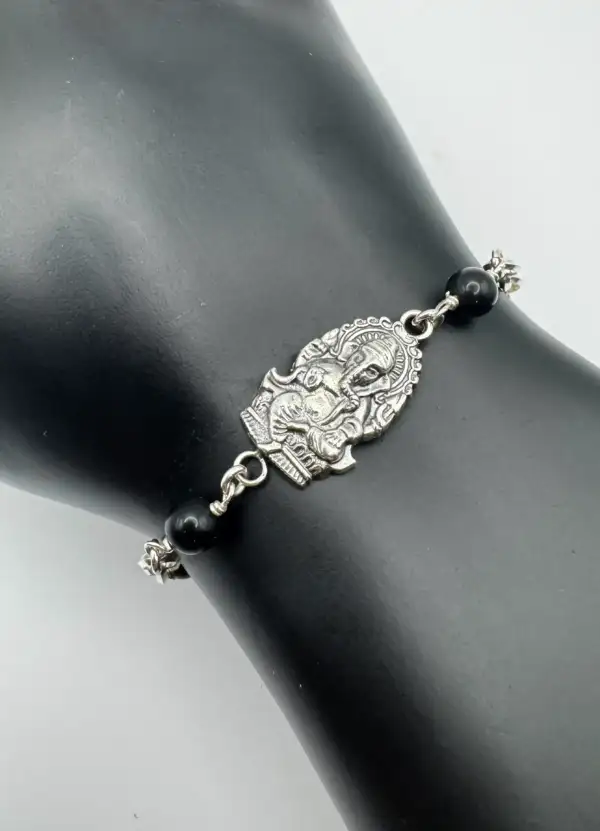 Pulsera Ganesh con Turmalina Plata de Ley - Imagen 2