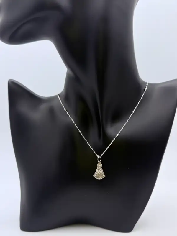 Colgante Virgen Del Rocio Pequeña Plata De Ley