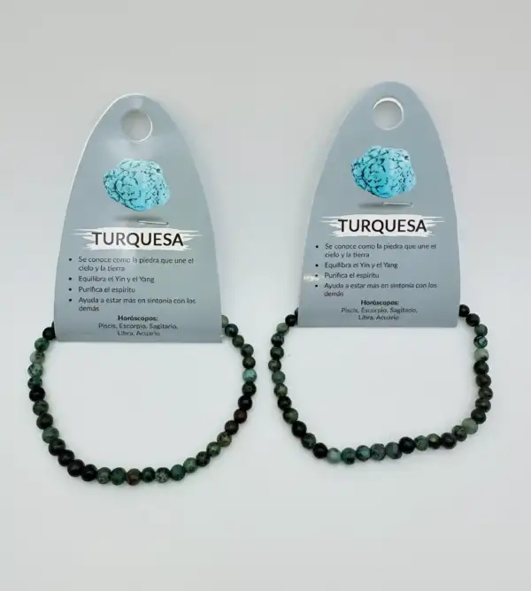 Pulsera Turquesa Africana 4 mm