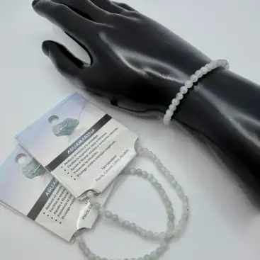 Pulsera Aguamarina 4 mm