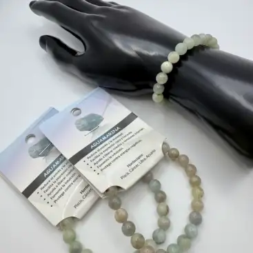 Pulsera Aguamarina 8 mm