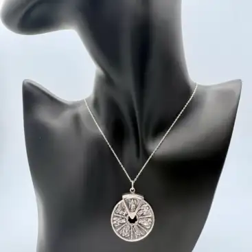 Colgante Rueda Giratoria De Los Arcángeles Plata De Ley