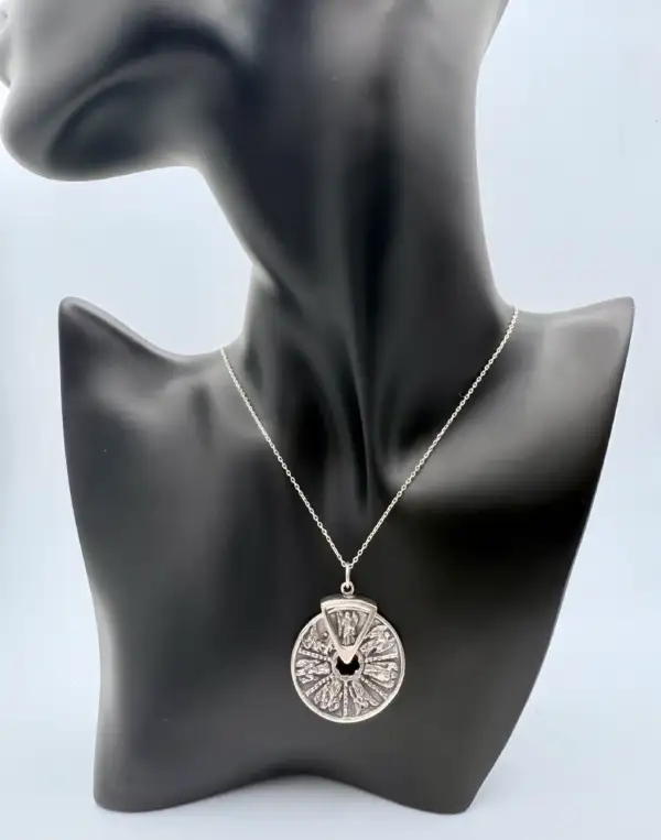 Colgante Rueda Giratoria De Los Arcángeles Plata De Ley