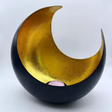 Porta Vela Luna Negra con Dorado