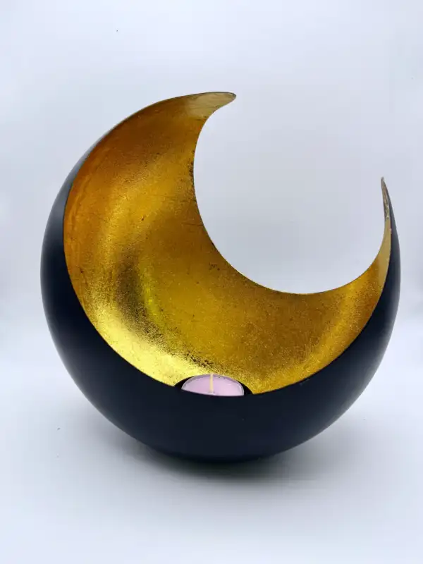 Porta Vela Luna Negra con Dorado