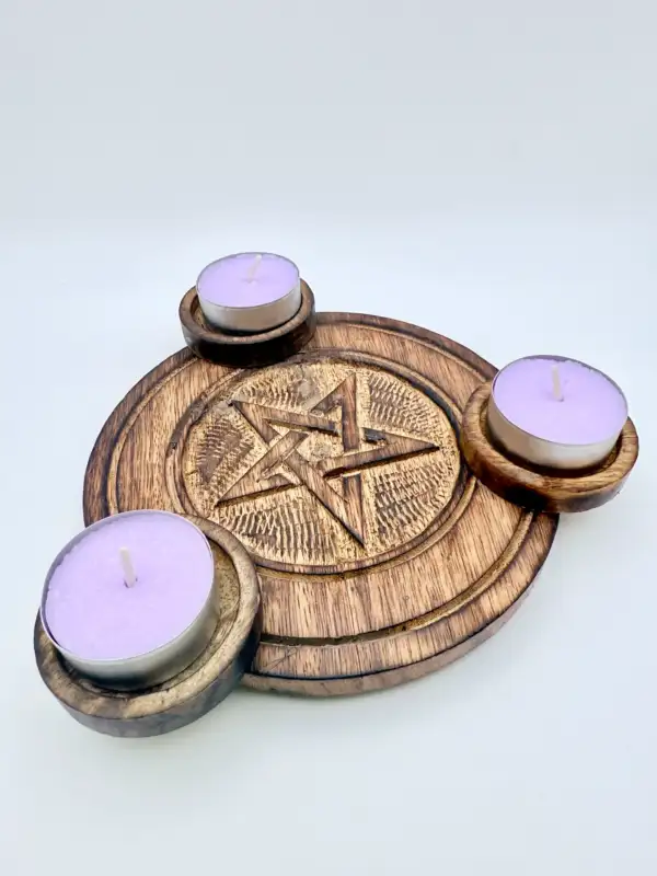 Tabla Madera Pentagrama Para Rituales