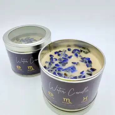 Vela Aromatica De Jazmin Con Lapislazuli
