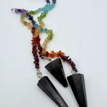 Pendulo Shungita Y 7 Chakras