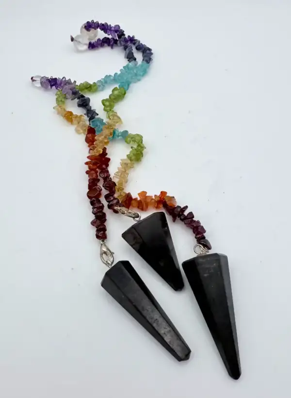 Pendulo Shungita Y 7 Chakras
