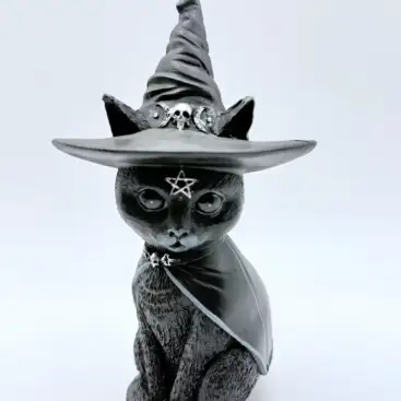 Figura Gato Brujo Con Sombrero 13cm