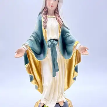 Figura Virgen De La Milagrosa Con Serpiente 23 Cm
