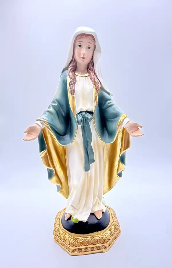 Figura Virgen De La Milagrosa Con Serpiente 23 Cm