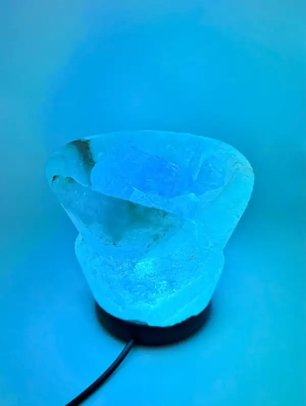 Lampara De Luz Sal Del Himalaya Con Piedras - Imagen 4