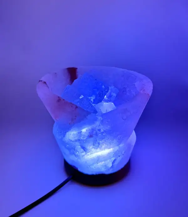 Lampara De Luz Sal Del Himalaya Con Piedras - Imagen 5
