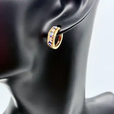 Pendientes Ojos Turcos de Acero Dorado