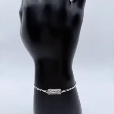 Pulsera Atlante Pequeña Plata De Ley